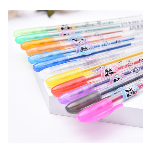 Student stationery set photo album DIY color gel pen, 48-color glitter pen highlighter children's graffiti pen