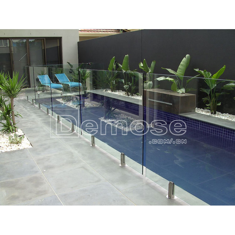 别墅 泳池透明栏杆 不锈钢玻璃夹配件 玻璃护栏 厂家出口