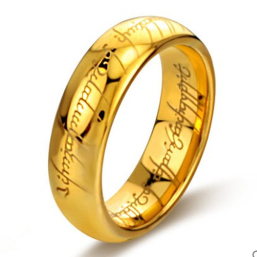 European and American Lord of the Rings rings for men, star models, couples' Lord of the Rings rings, real gold-plated cross-border jewelry