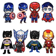 Printed label PET computer embroidery box bags clothing accessories cross-border supply cartoon animation embroidery fabric patches patches