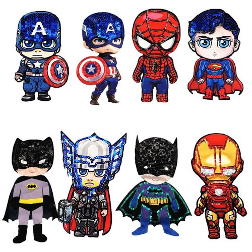 Printed label PET computer embroidery box bags clothing accessories cross-border supply cartoon animation embroidery fabric patches patches