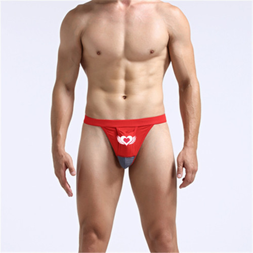 New bullet upwards, separate compartments, men's underwear, U-convex breathable mesh support bag, modal sexy thong