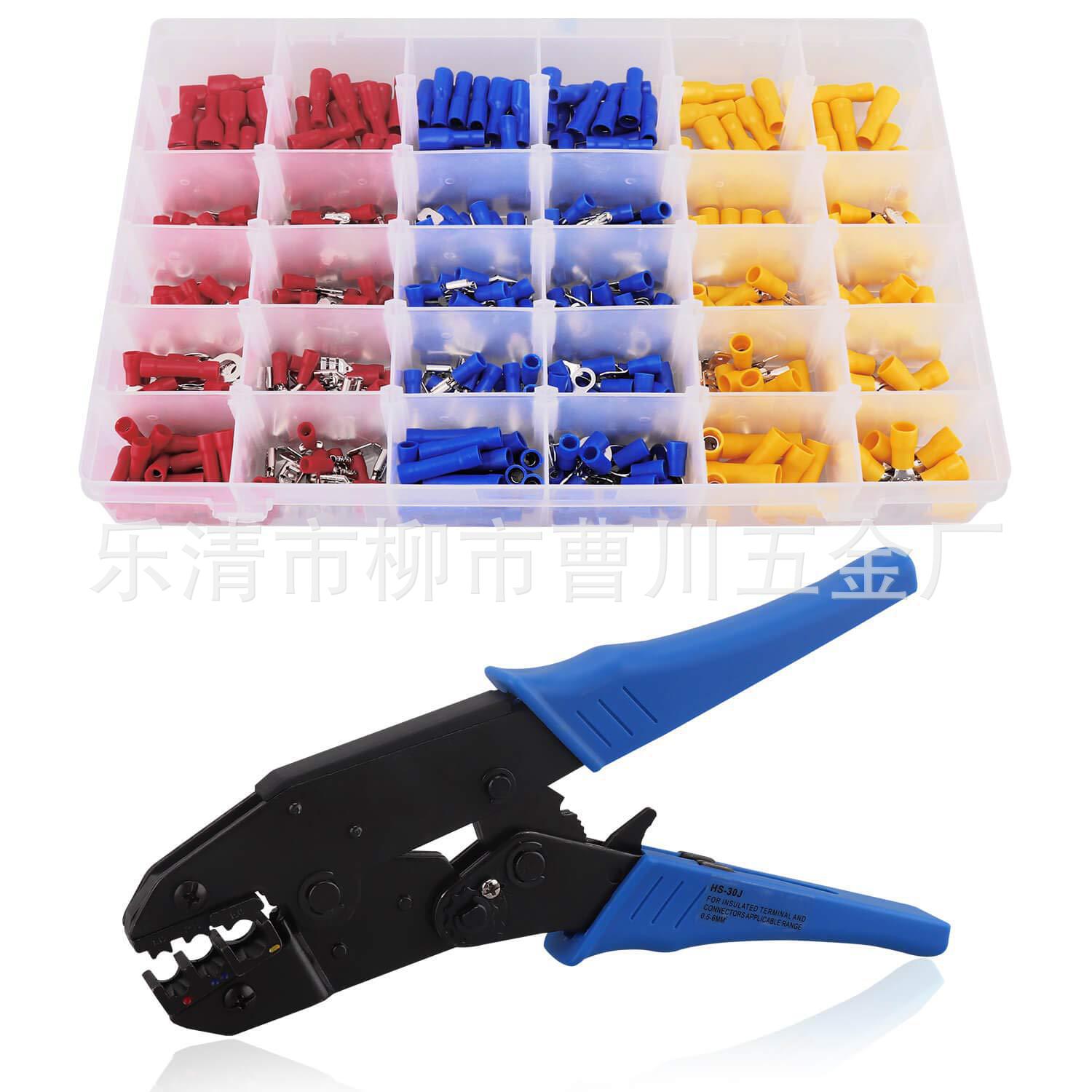 冷压端子压线钳接线端子u型端子压线钳夹线30J钳子480PCS端子