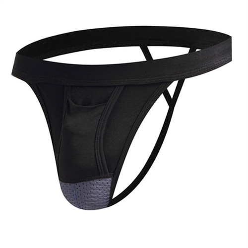 New bullet upwards, separate compartments, men's underwear, U-convex breathable mesh support bag, modal sexy thong
