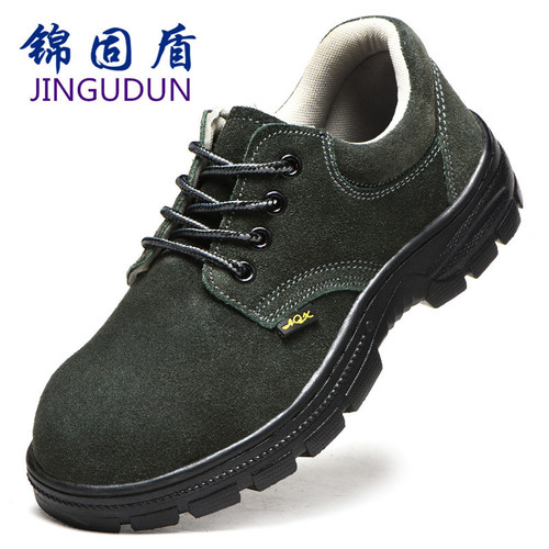 Labor protection shoes, anti-smash and puncture-proof safety shoes, wear-resistant, lightweight and breathable cowhide welding protective work shoes manufacturer
