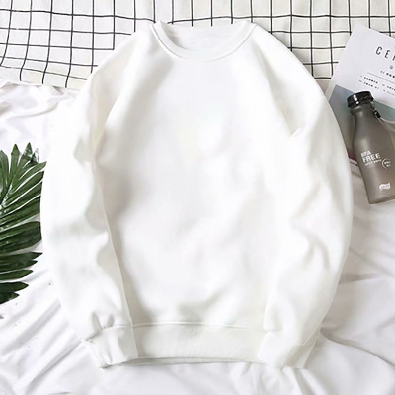 Sweatshirt with a round collar