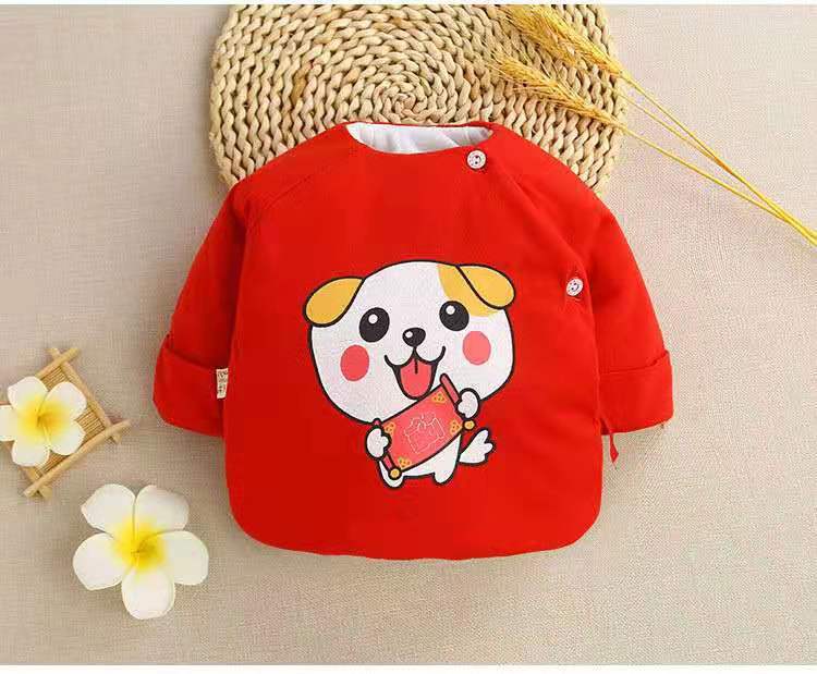 Nueva chaqueta acolchada de algodón para bebé engrosada chaqueta acolchada de algodón para niños y niñas de media espalda chaqueta acolchada de algodón para bebé entrega de una pieza