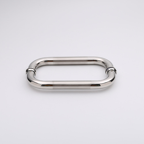 Factory O-type 304 stainless steel glass door handle, thick curved hotel office sliding door handle