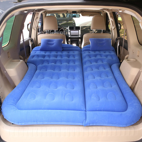 Car Folding Travel Mattress SUV Rear Seat Sleeping Pad Trunk Inflatable Bed Car Inflatable Air Mattress