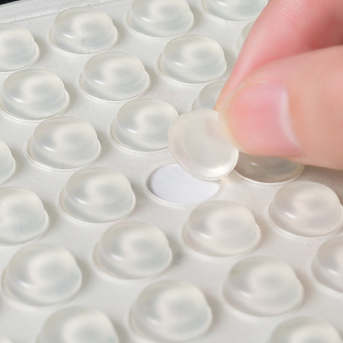 Silicone anti-collision pad rubber door handle sticker household refrigerator wall door rear door lock cabinet door transparent anti-collision silencer buffer