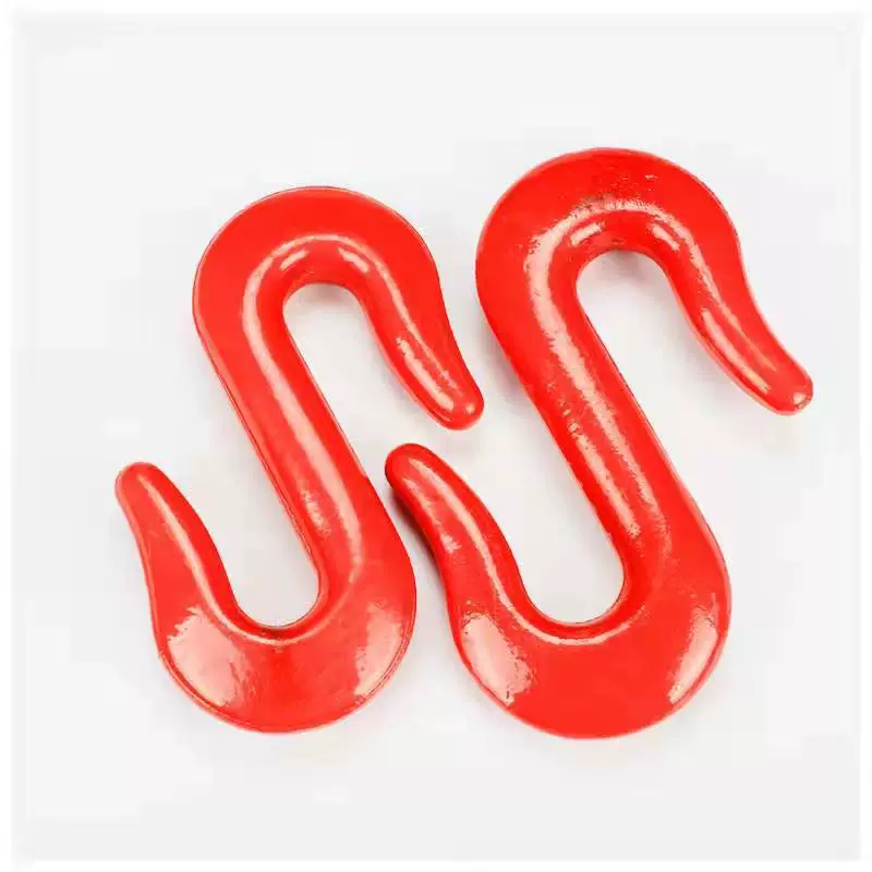 Заводской прямой подъемный крюк красный S крюк От 1 до 10 лет высокопрочная легированная сталь S крюк грузовой крюк с двойной головкой