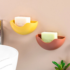 Q0014 No punching cartoon soap box plastic drain soap box bathroom wall-mounted storage box soap box