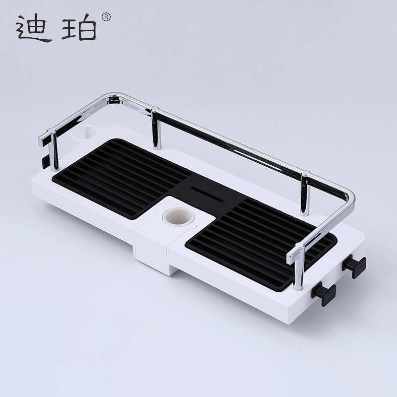 Bathroom Hole-free Shower Shower Lifting Rod Square Storage Rack Bathroom Multi-functional Soap Dish Storage Tray