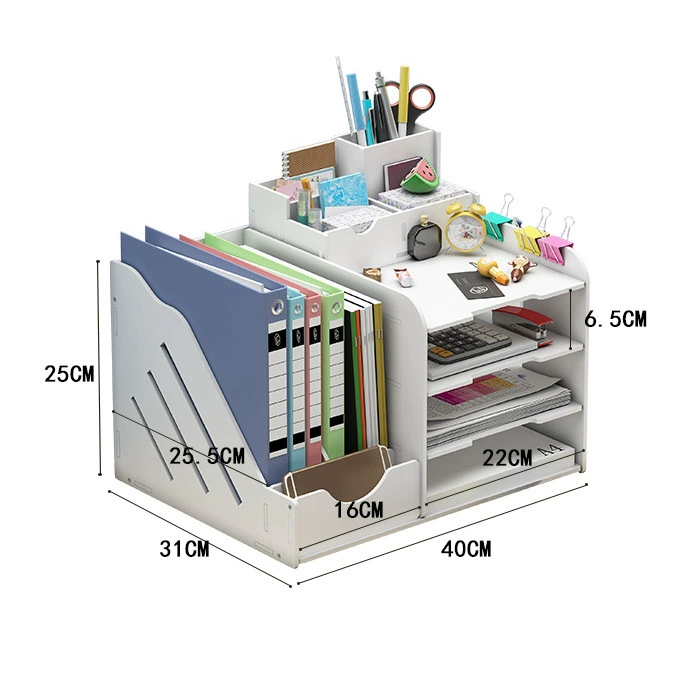 File rack storage rack multi-layer folder storage box desktop organization artifact office supplies storage shelf book