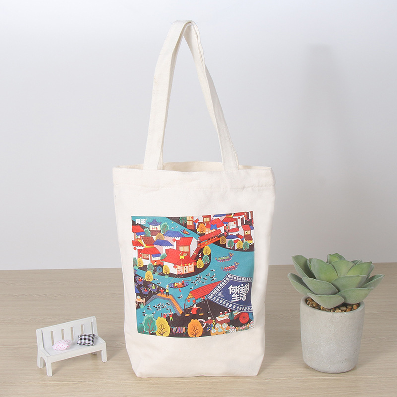 工厂直销现货帆布袋印花单肩手提棉布袋环保袋购物袋批发