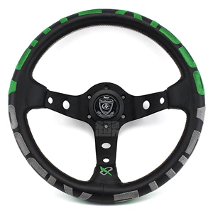 VERTEX330mm Naxışlı Dəri 13 düym Avtomobil Yarış Sükanı