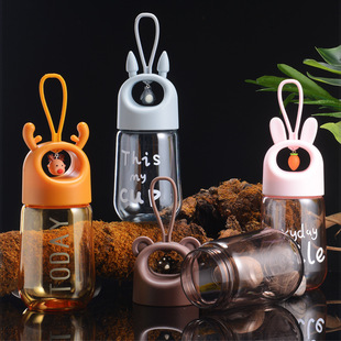 Wholesale cartoon pendant rope Cup creative quality plastic cup fashion gift shake cup daily water Cup