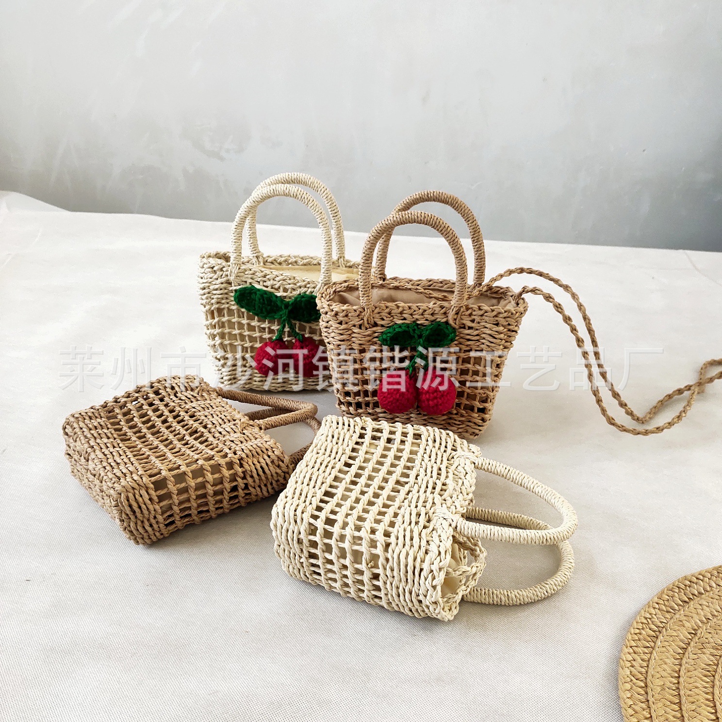 Straw handheld shoulder bag, small beach hand loop bag, one-shoulder bag, factory direct supply 3