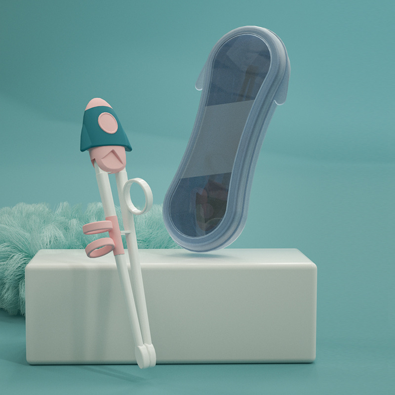 Niños aprenden palillos de entrenamiento palillos domésticos un conjunto de cubiertos cucharas de tenedor para niños practicar palillos artefactos de comida para niños