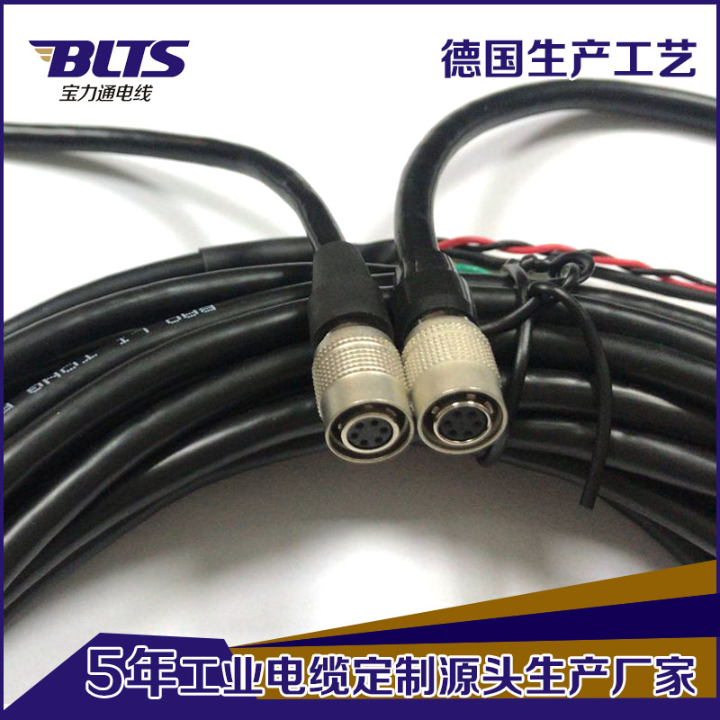 厂家供应耐弯折耐磨高柔工业相机电源线 适用M12系例数据线