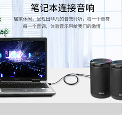 Crystal 3.5mm to Dual 6.5mm Audio Splitter 3.5mm to 6.5mm Dual-Head Adapter Cable 6.35 Speaker Wire