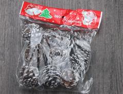 Christmas pine cone, Christmas ornament, Christmas tree decoration, naturally pine cone dyed white paint, Christmas tree hanger