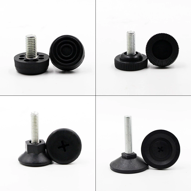 品优 Iron -skinned black sole, steady -smooth non -slip furniture adjustment foot cup plastic foot pad cup display rack adjustment feet