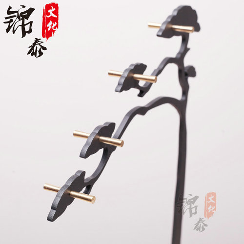 Metal mahogany chicken wing wood pen hanging creative pen holder welcoming pine brush calligraphy desk ornaments study four treasures wholesale