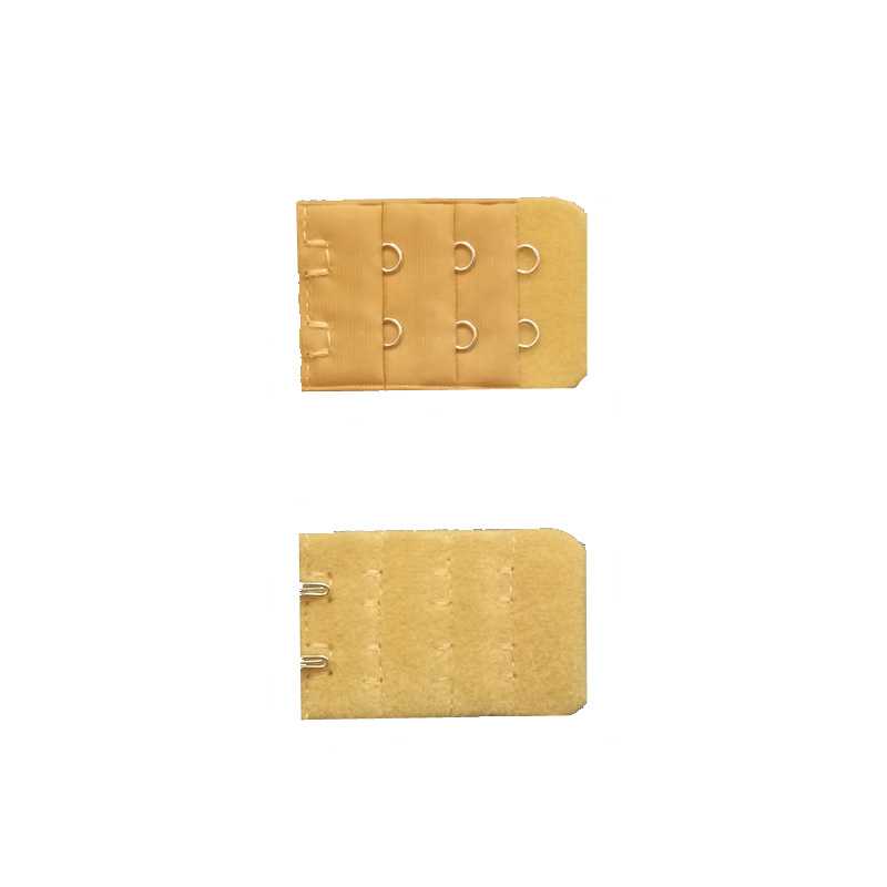 Broche de sujetador de acero inoxidable con tres filas y dos ganchos, broche de extensión de tres filas y dos ganchos, resistente a la oxidación, hebilla ajustable.