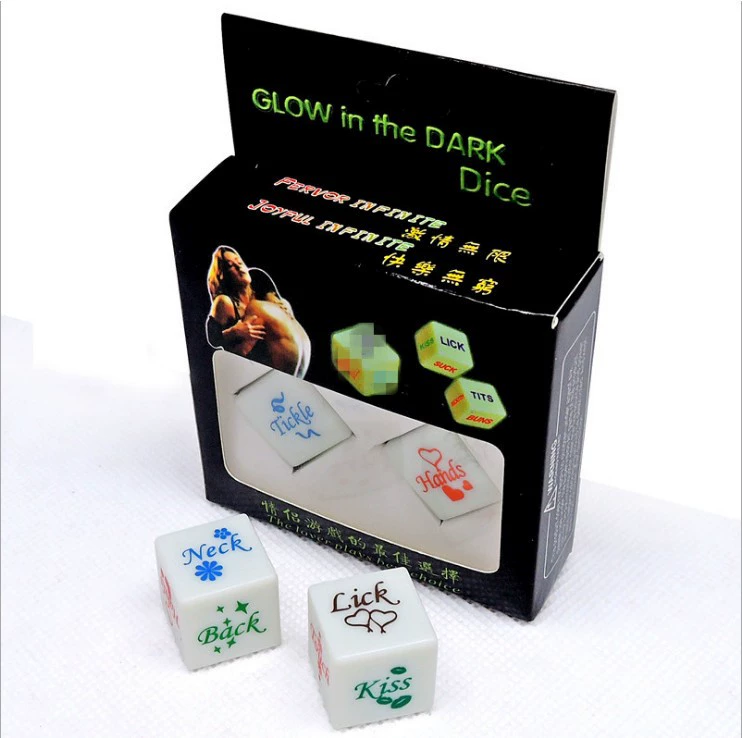 В наличии оптом СВЕТОДИОДНЫЕ Светящиеся Кости Английский весело кости пара Прелюдия флирт сито осанки кости