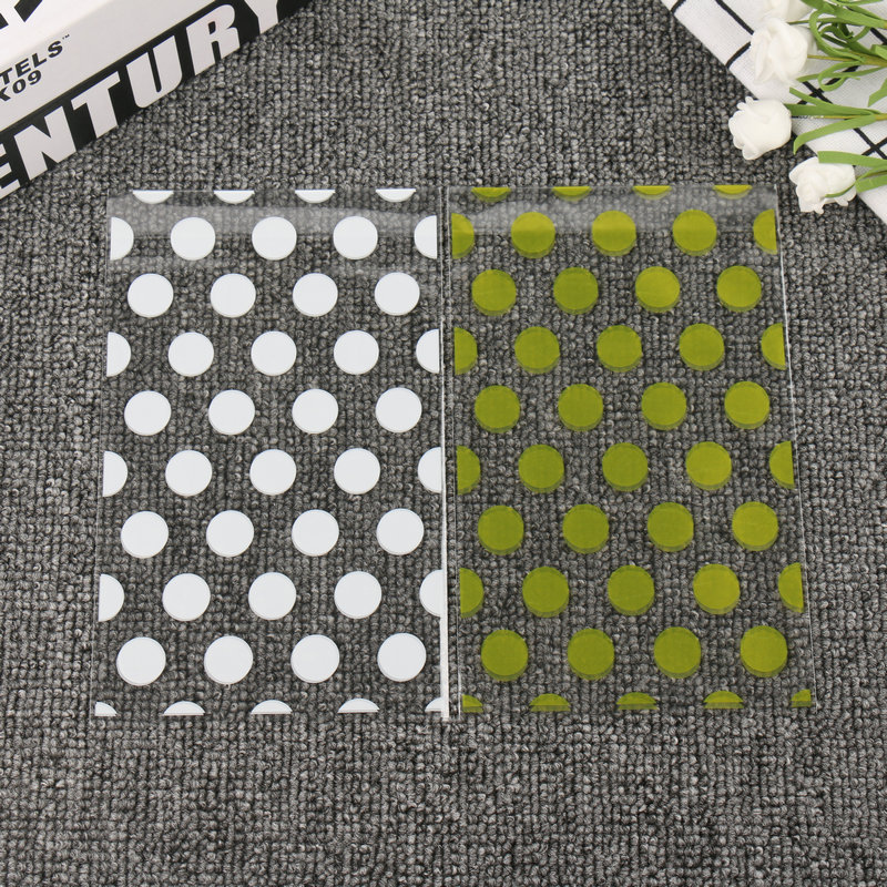 Fábrica al por mayor OPP bolsillo plano transparente bolsa de plástico bolsa tridimensional lunares dulces hornear galletas bolsa de embalaje