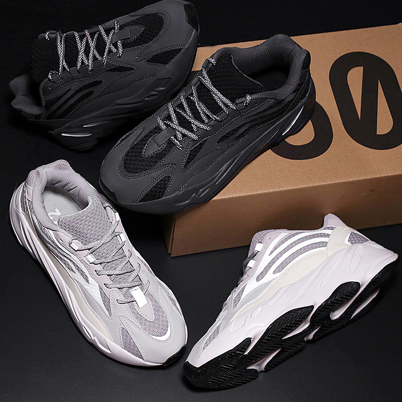 Coconut Shoes 700V2 Sneakers Men's Reflective Casual Shoes Couple's Torre Shoes Trendy Running Shoes Women's Thick Sole for Hair