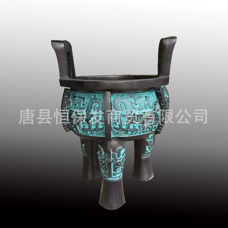 铜鼎60公分1米2米纯铜宝鼎仿古圆形青铜鼎司母戊鼎开业摆件恒保发