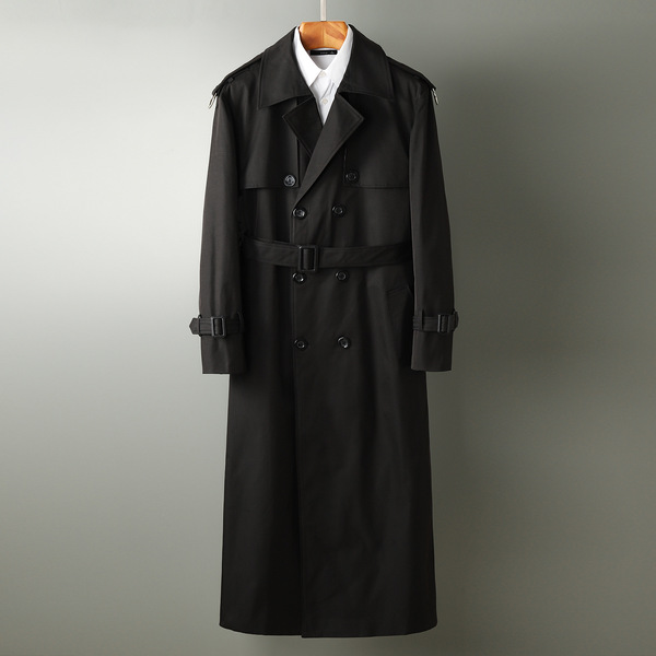 Men's autumn long trench coat