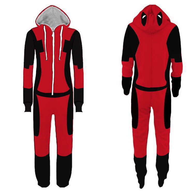 2019 New Deadpool Pajamas Cosplay Anime Sweatshirt Pajamas