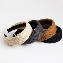 發箍女韓國百搭寬邊針織新款毛線短髮頭箍外出秋冬時尚壓發髮飾