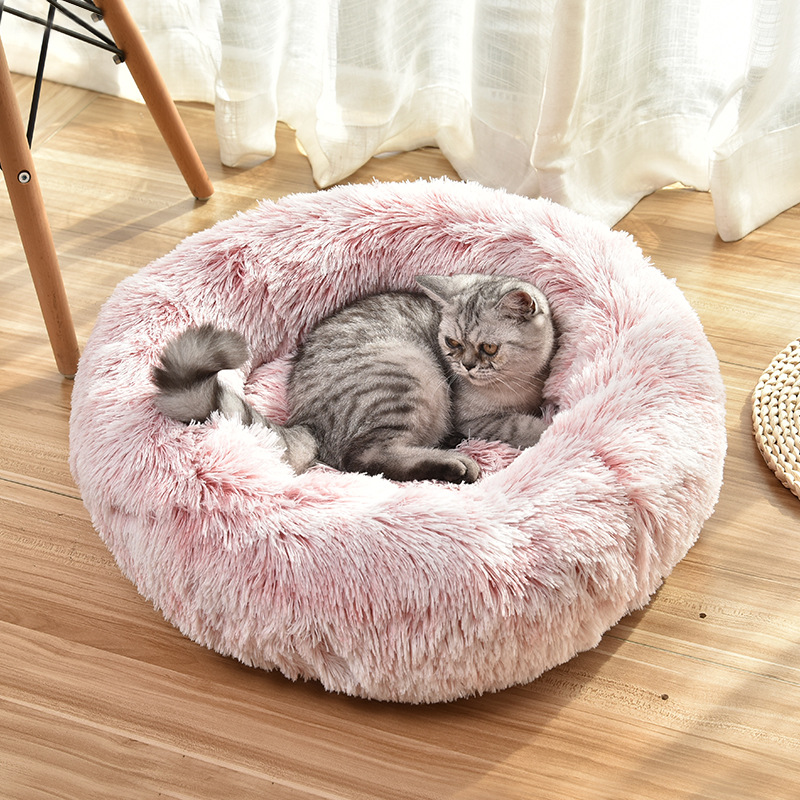 Factory Direct Selling Cat's Nest Pocel Plush Round Dog Bed Four…