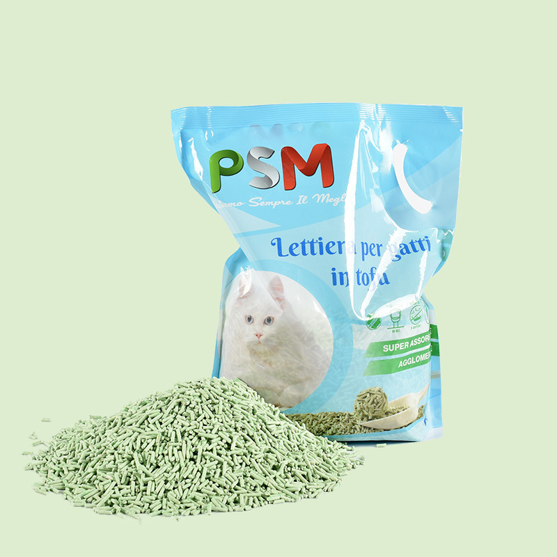 Tofu gato arena 6L/bolsa 2kg desodorante fuerte absorción de agua rápido fácil nudo gato suministros de limpieza 20 toneladas en stock al por mayor