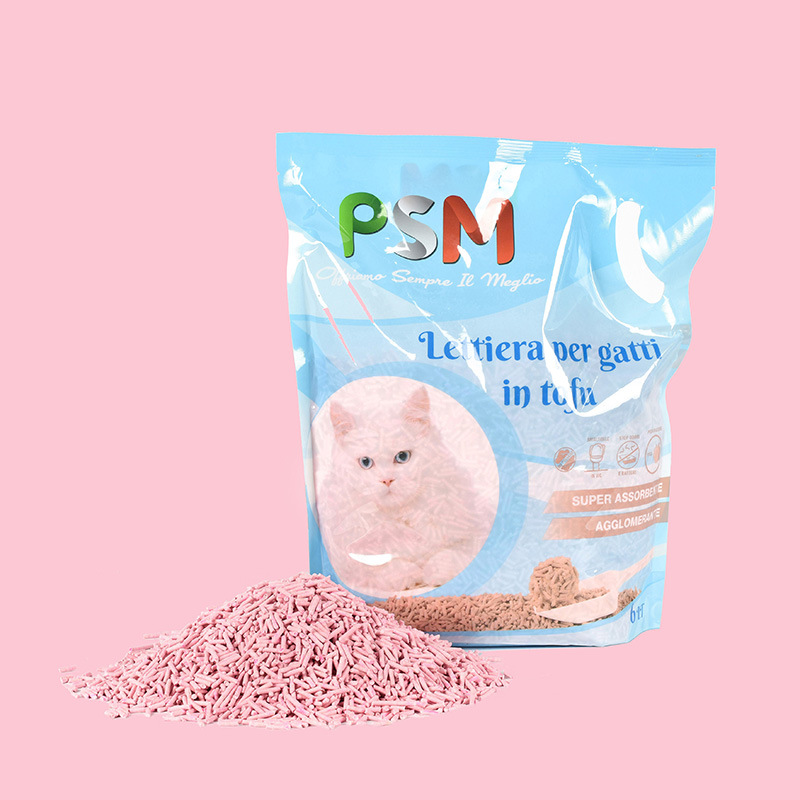 Tofu gato arena 6L/bolsa 2kg desodorante fuerte absorción de agua rápido fácil nudo gato suministros de limpieza 20 toneladas en stock al por mayor