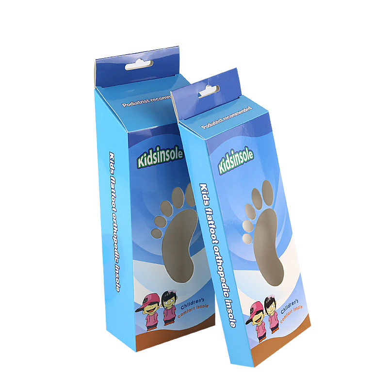 儿童足弓全垫纸盒 孩童鞋垫礼物盒子 精美简约空盒包装盒