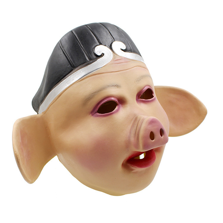 Cerdo ocho anillo máscara de látex tocado COS viaje al oeste Sun Wukong rendimiento de cine y televisión accesorios de Halloween truco máscara