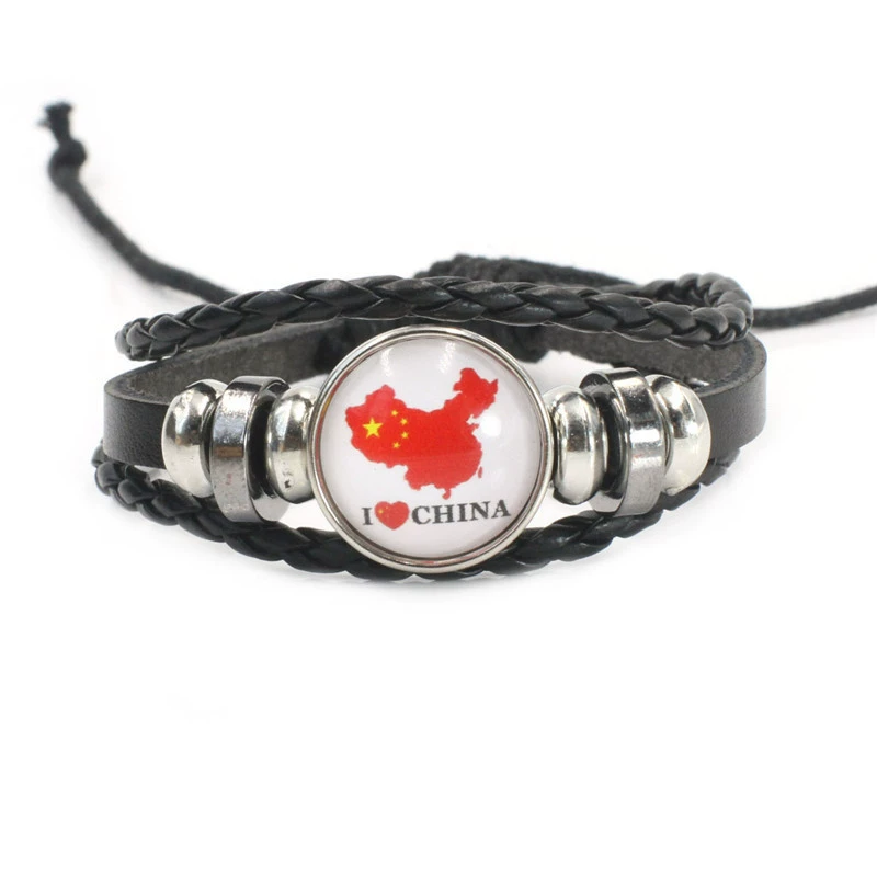Стеклянная многослойная тканая кожа, браслет, европейский стиль, панк-стиль