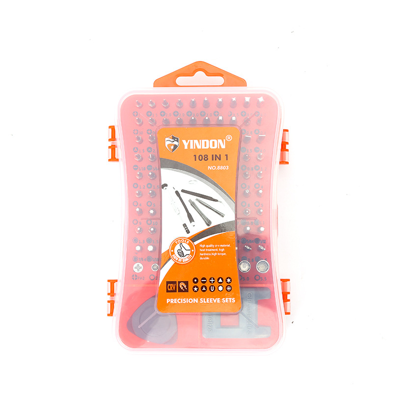 Nuevo 108-en-1 de aleación de aluminio de alta calidad manejar teléfono móvil reloj de reparación multiusos y conjunto de combinación de desmontaje