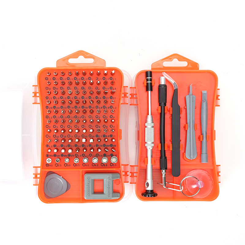 Nuevo 108-en-1 de aleación de aluminio de alta calidad manejar teléfono móvil reloj de reparación multiusos y conjunto de combinación de desmontaje