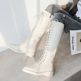 Демисезонные ботинки, высокие сапоги в английском стиле, коллекция 2021, большой размер