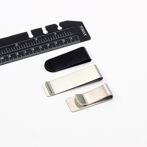 Cross-border retro pure copper stainless steel pen clip TN multi-purpose metal bill money clip with logo printing