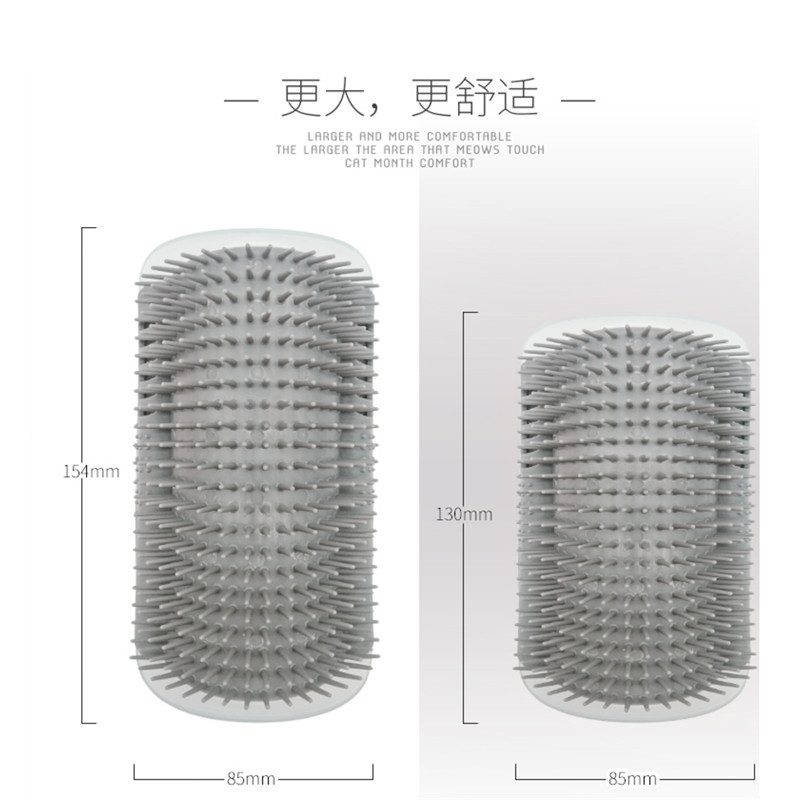 Venta caliente, dispositivo de picazón para gatos, artefacto de piel para frotar en la esquina, tablero de agarre para gatos, sin migajas, cosquillas en la cara, juguete para gatos