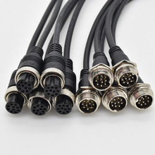 GX16-10P公母注塑成线 结实耐用美观圆形连接器 16M固定接头