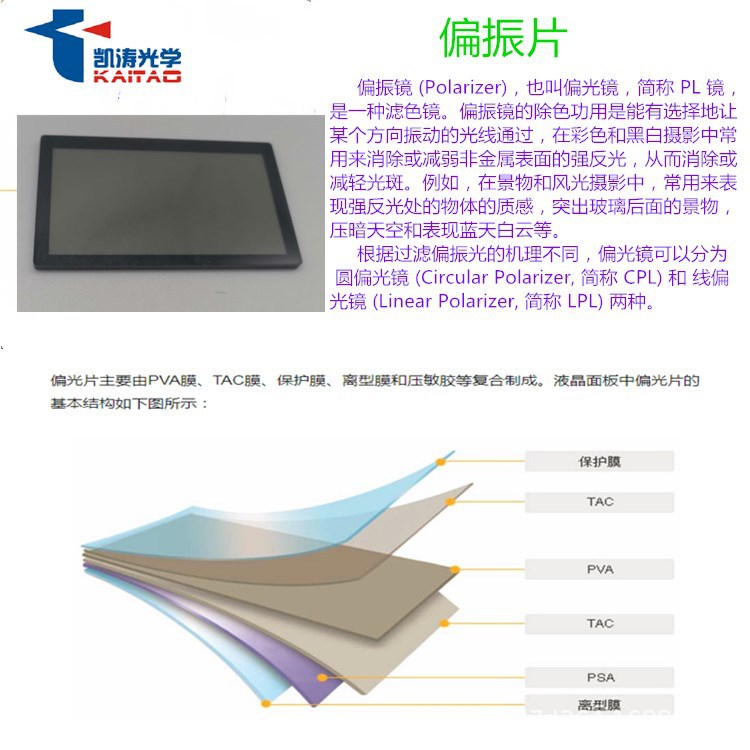 CPL,PL偏正分光膜、 分光片线偏、圆偏、偏正片、系列产品