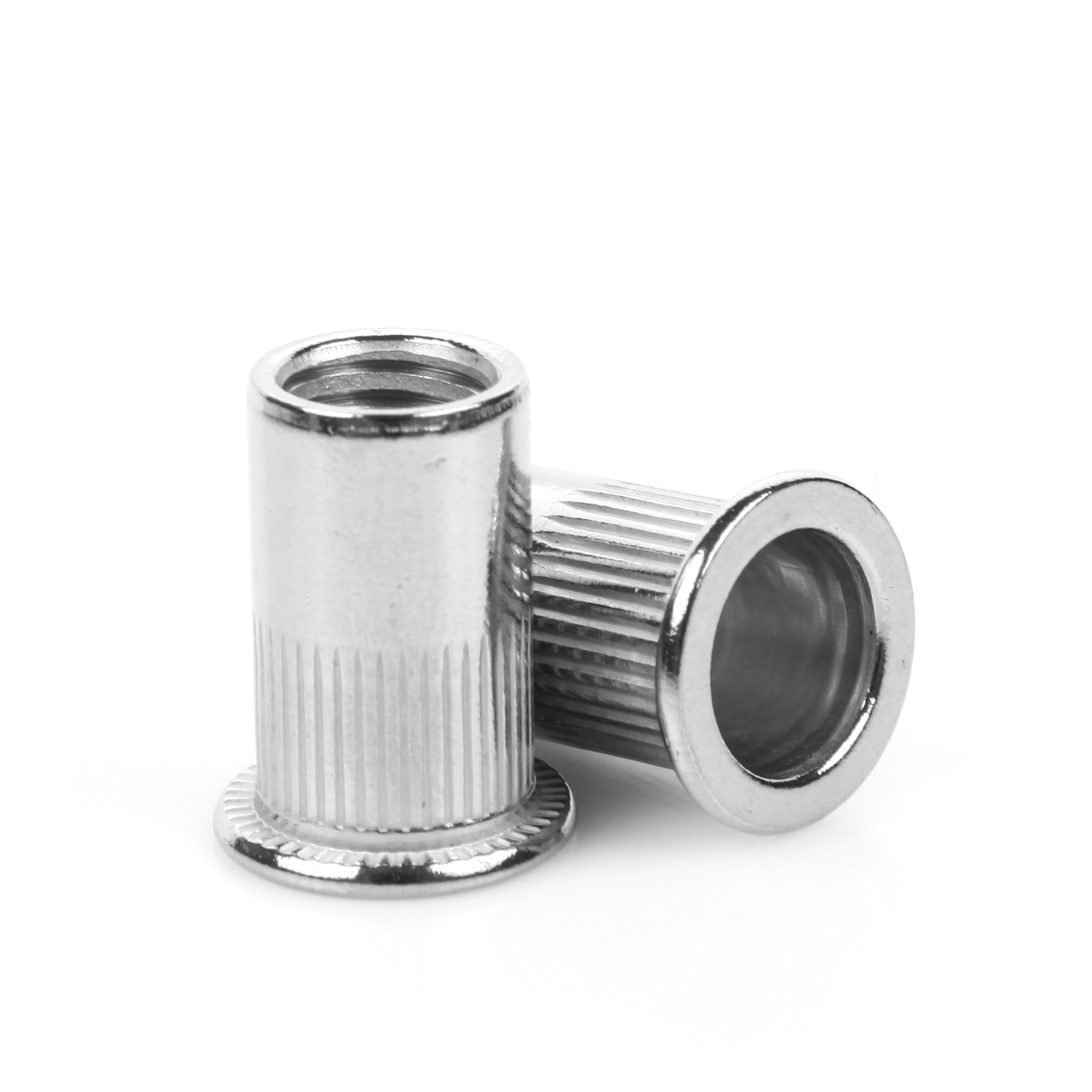 厂家直供304不锈钢洗白拉铆螺母拉铆条纹螺帽平头竖纹铆螺母